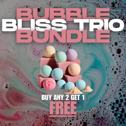 Bubble Bliss Trio Bundle with three bath bombs or bubble bars